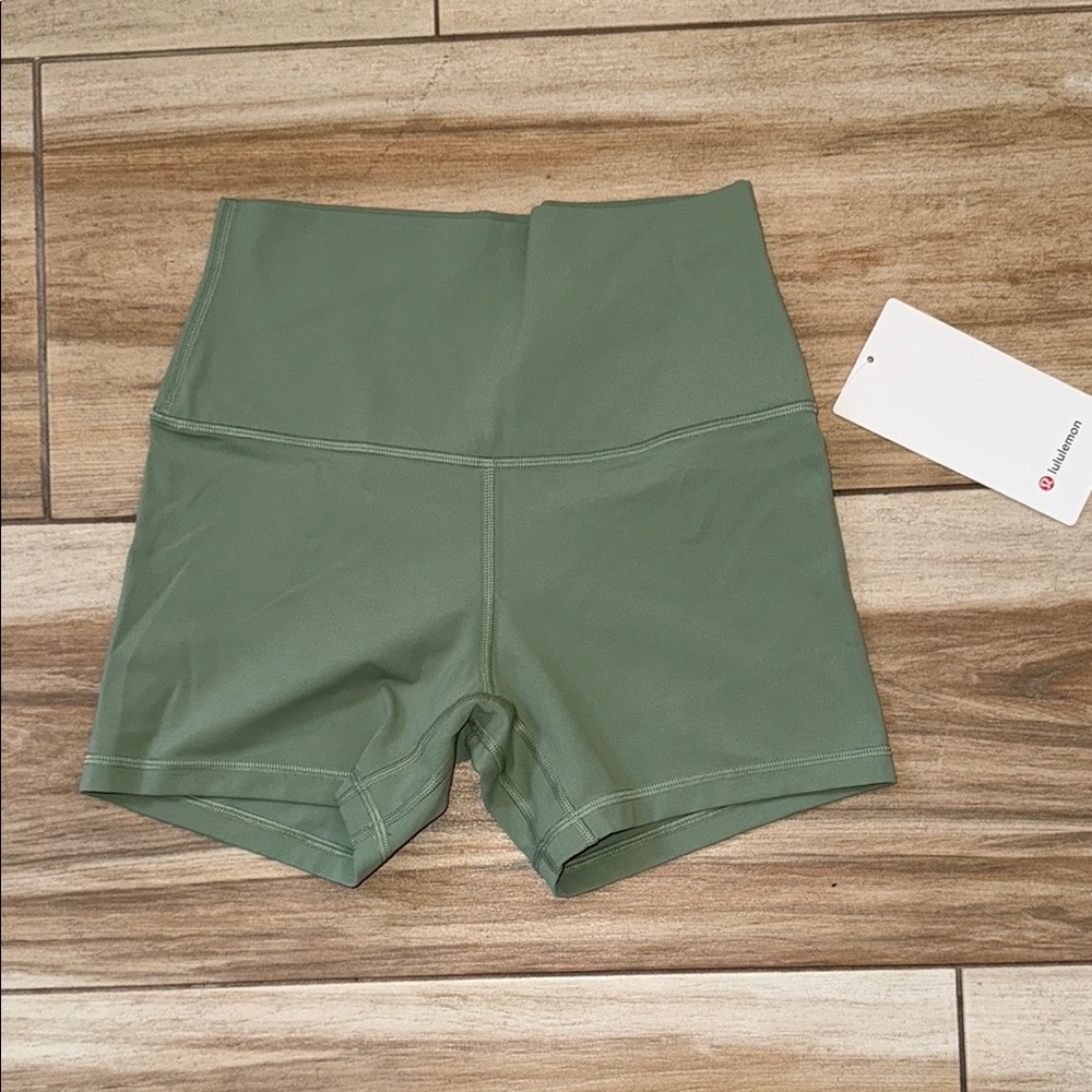 lululemon athletica 4” Dessert Green High Rise Align Short New with Tag